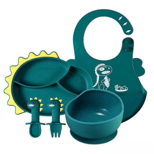 Buy Dino Feeding Set – BPA-Free, Easy-Suction for Toddlers’ Self-Feeding at MyneeMoe Online In India