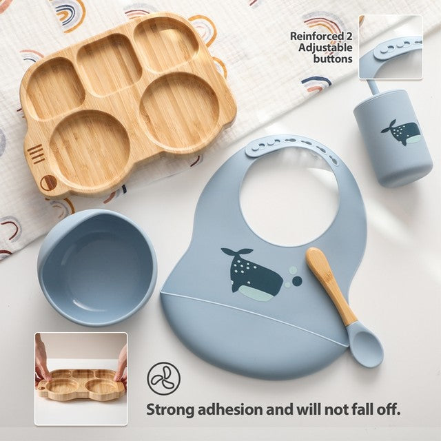 Buy EcoBus Bamboo Feeding Set – Safe Bowls & Spoons for Baby-Led Weaning at MyneeMoe Online In India