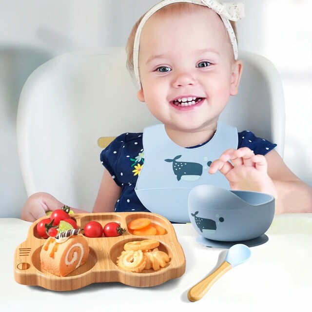 Buy EcoBus Bamboo Feeding Set – Safe Bowls & Spoons for Baby-Led Weaning at MyneeMoe Online In India