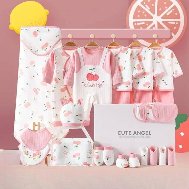 Buy MyneeMoe CuddleNest 24 Piece Newborn Gift Set – Ideal Baby Shower Presents for Boys & Girls Pink & White - Baby Clothing Set at MyneeMoe Online In India