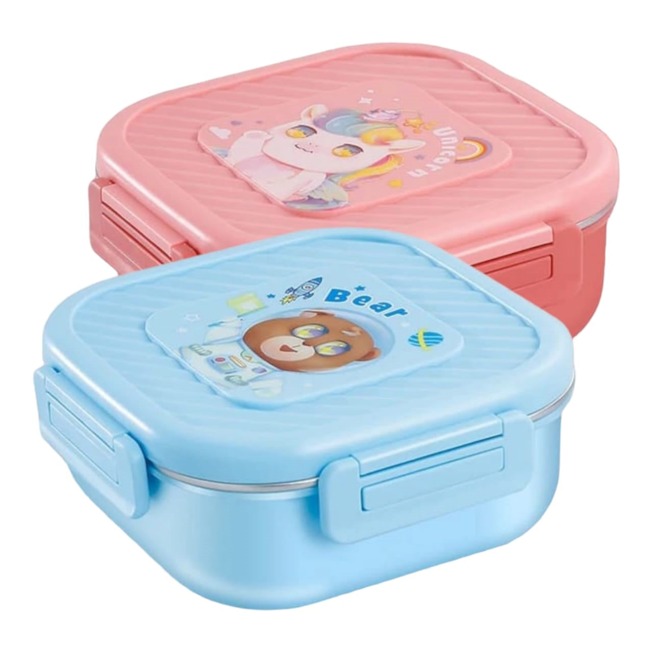 Buy Healthy Life Kids Stainless Steel Bento Box Unicorn & Bear at MyneeMoe Online In India