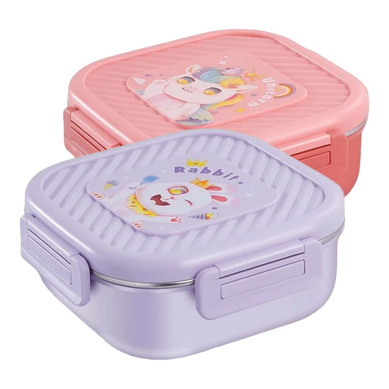 Buy Healthy Life Kids Stainless Steel Bento Box Unicorn & Rabbit at MyneeMoe Online In India