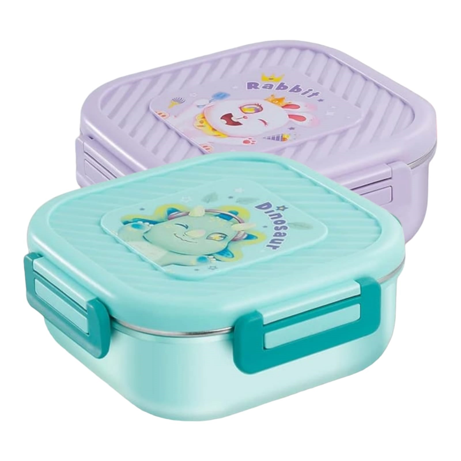 Buy Healthy Life Kids Stainless Steel Bento Box Dino & Rabbit at MyneeMoe Online In India