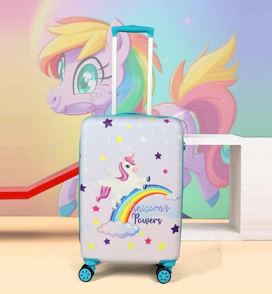 Buy Unicorn Kids Travel Trolley Bag – Fun & Durable Rolling Suitcase for Young Explorers at MyneeMoe Online In India