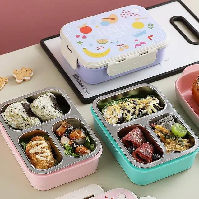 Buy DailyDine 3 Compartment Stainless Steel Lunch Box at MyneeMoe Online In India