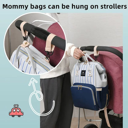 Buy MomGlide Diaper Bag - Large Capacity Mommy Backpack with Dry/Wet Compartments at MyneeMoe Online In India