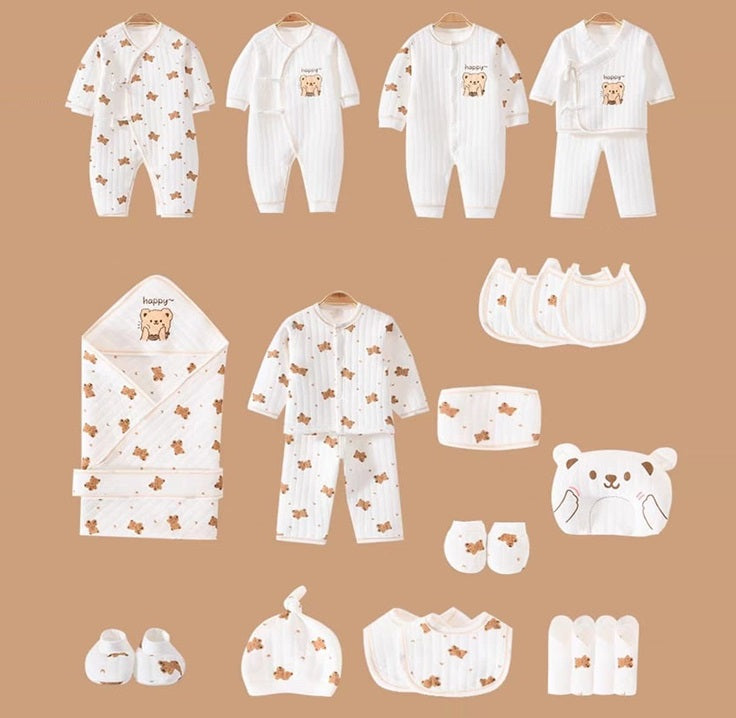 Buy Happy Bear Honey Gift 26 PCs Newborn Baby Shower Gift Set – Deluxe Baby Hamper at Myneemoe Online In India