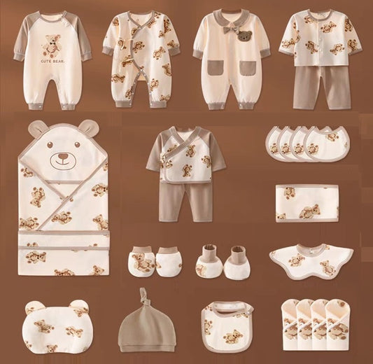 Buy Love & Bear 26 Piece Newborn Baby Gift Box – Perfect Baby Shower Gift Set Tan & Brown at Myneemoe Online In India