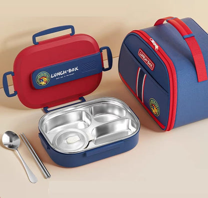 Buy FreshPro Stainless Steel Lunch Box with Insulated Lunch Bag Red at MyneeMoe Online In India