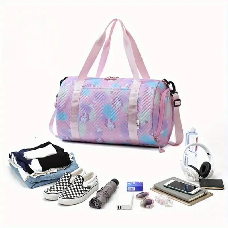 Buy MyneeMoe Duffle Bag – Gym, Sports, Travel Bag with Shoe & Wet Clothes Compartments, Perfect for Dance, Swimming, Sleepovers - Duffle Bag at MyneeMoe Online In India