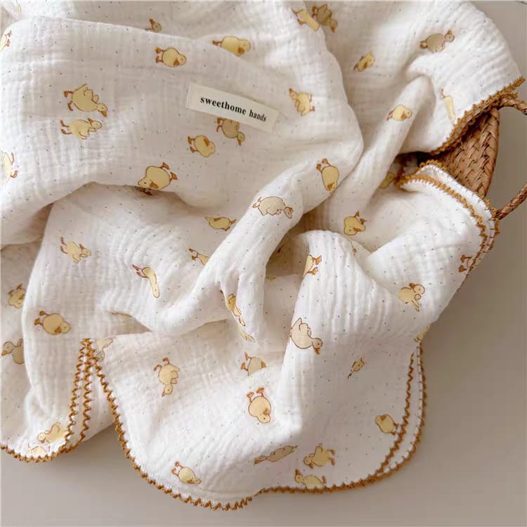 Buy Ultra-Soft 100% Cotton Muslin Swaddle Blanket – Air Conditioned Quilt, Perfect for Spring & Summer 4 at MyneeMoe Online In India