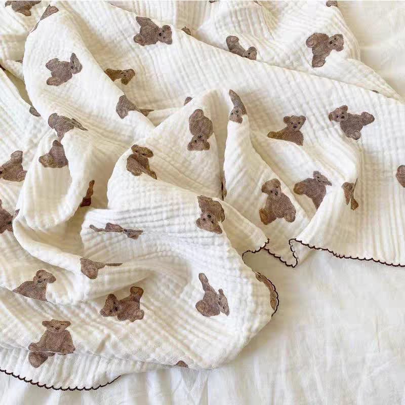 Buy Cozy Muslin Swaddle Blanket – 100% Cotton, Air Conditioned Quilt For Spring & Summer 4 at MyneeMoe Online In India