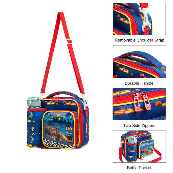 Buy MyneeMoe Foodie Friend Insulated Lunch Bag – Durable School & Travel Lunch Tote (Formula Flyer) - Lunch Bag at MyneeMoe Online In India
