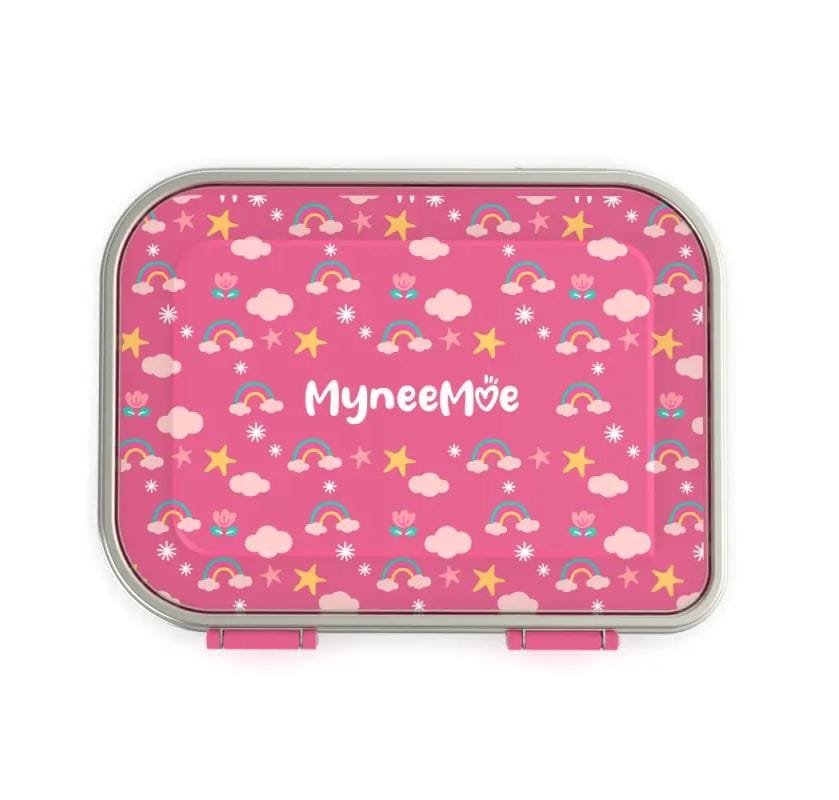 Buy MyneeMoe Prime Bento Pro – Stainless Steel Lunch Box, Sleek & Durable Pink at MyneeMoe Online In India