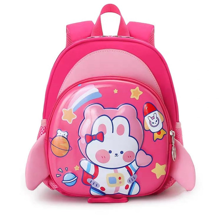Buy MyneeMoe Fuzzy Bear Print Kindergarten Backpack for Little Explorers Rose Red - School Bag at MyneeMoe Online In India