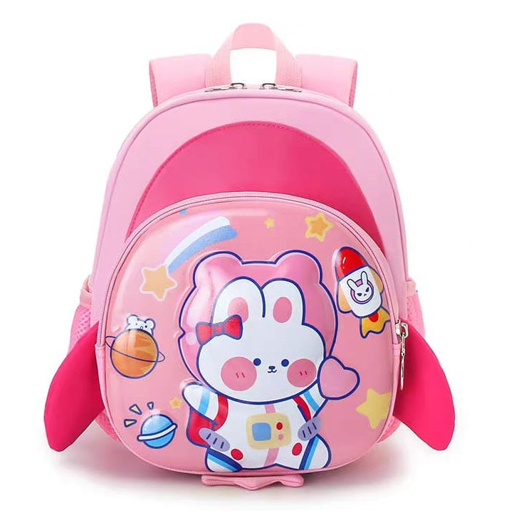 Buy MyneeMoe Fuzzy Bear Print Kindergarten Backpack for Little Explorers Pink - School Bag at MyneeMoe Online In India