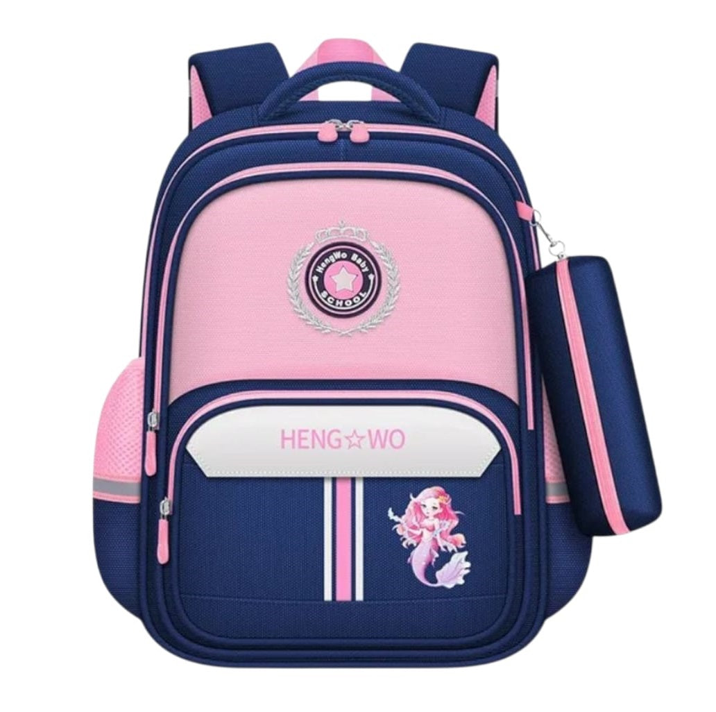 Buy MyneeMoe Classy Companion Elite Backpack - Stylish, Durable, Spacious School Bag Royal Blue Pink - School Bag at MyneeMoe Online In India