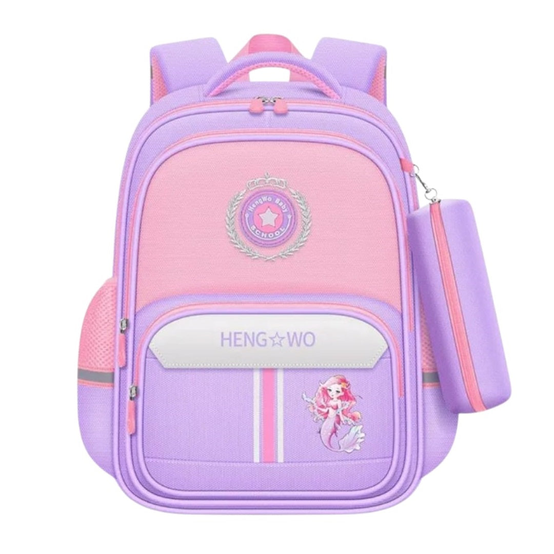 Buy MyneeMoe Classy Companion Elite Backpack - Stylish, Durable, Spacious School Bag Pink & Purple - School Bag at MyneeMoe Online In India