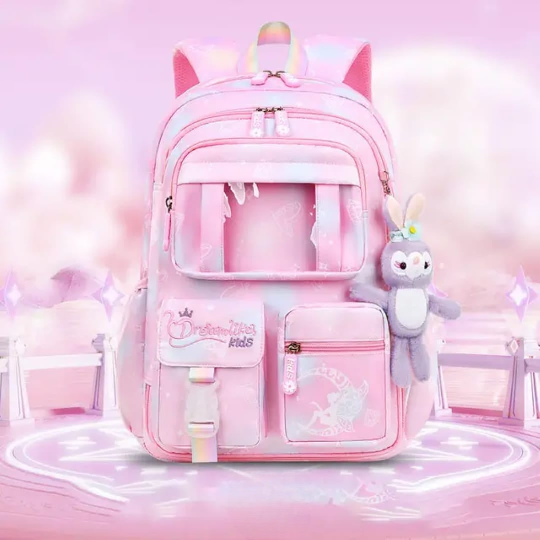 Buy MyneeMoe Cotton Candy Elite Girls Backpack – Durable, Stylish & Spacious School Bag (Blue) - School Bag at MyneeMoe Online In India