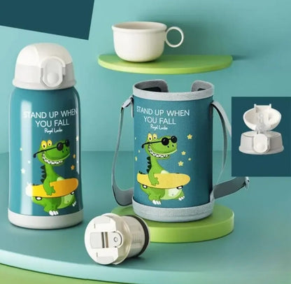 Buy MyneeMoe Children's Cup Dual Mouth Water Bottle - Leakproof, BPA-Free & Easy to Clean Green - Kids Water Bottle at MyneeMoe Online In India