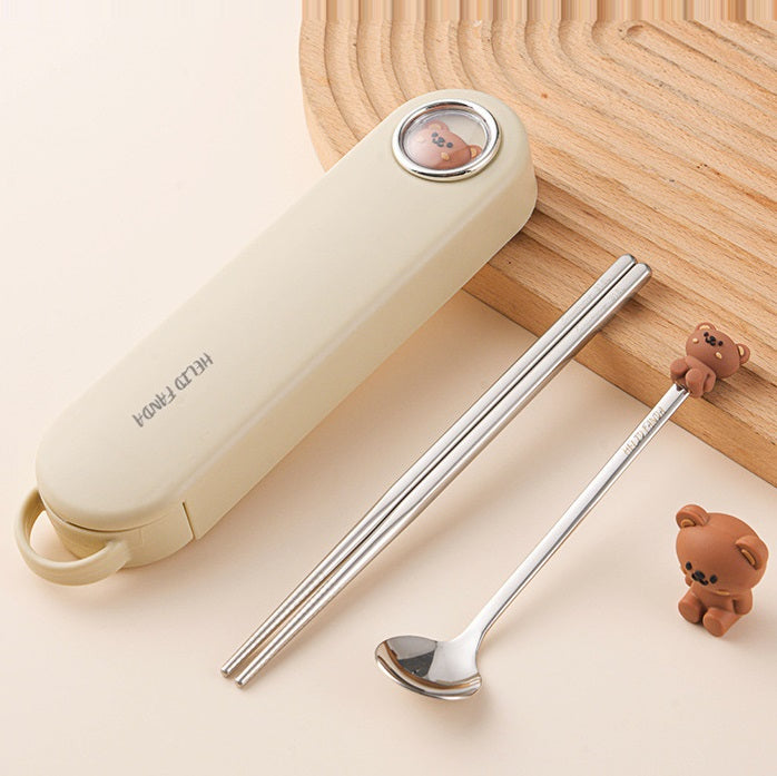 Buy MyneeMoe Hello Finda Stainless Steel Cutlery Set – Spoon, Fork & Chopsticks - Cutlery Set at MyneeMoe Online In India