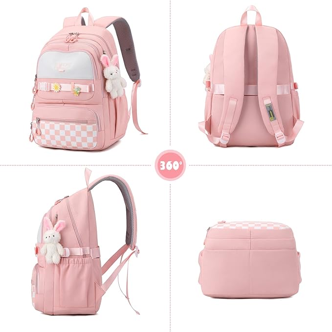Buy MyneeMoe Sweet Pastel Girl's School Bag – Lightweight, Waterproof & Multi-Pocket Backpack - School Bag at MyneeMoe Online In India