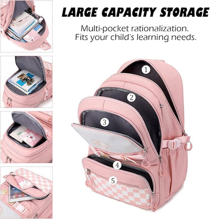 Buy MyneeMoe Sweet Pastel Girl's School Bag – Lightweight, Waterproof & Multi-Pocket Backpack - School Bag at MyneeMoe Online In India