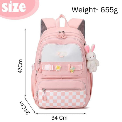 Buy MyneeMoe Sweet Pastel Girl's School Bag – Lightweight, Waterproof & Multi-Pocket Backpack - School Bag at MyneeMoe Online In India