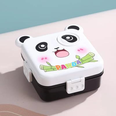 Happy Panda Bento Lunch Box – Leak-Proof, Stainless Steel & Easy to Carry