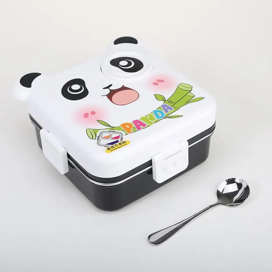 Buy MyneeMoe Happy Panda Bento Lunch Box – Leak-Proof, Stainless Steel & Easy to Carry Happy Panda - Bento Lunch Box at MyneeMoe Online In India