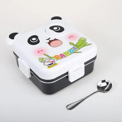Buy MyneeMoe Happy Panda Bento Lunch Box – Leak-Proof, Stainless Steel & Easy to Carry Happy Panda - Bento Lunch Box at MyneeMoe Online In India