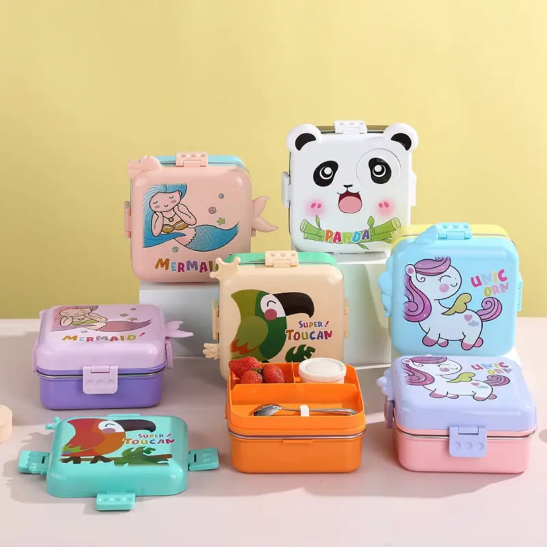 Buy MyneeMoe Happy Panda Bento Lunch Box – Leak-Proof, Stainless Steel & Easy to Carry - Bento Lunch Box at MyneeMoe Online In India