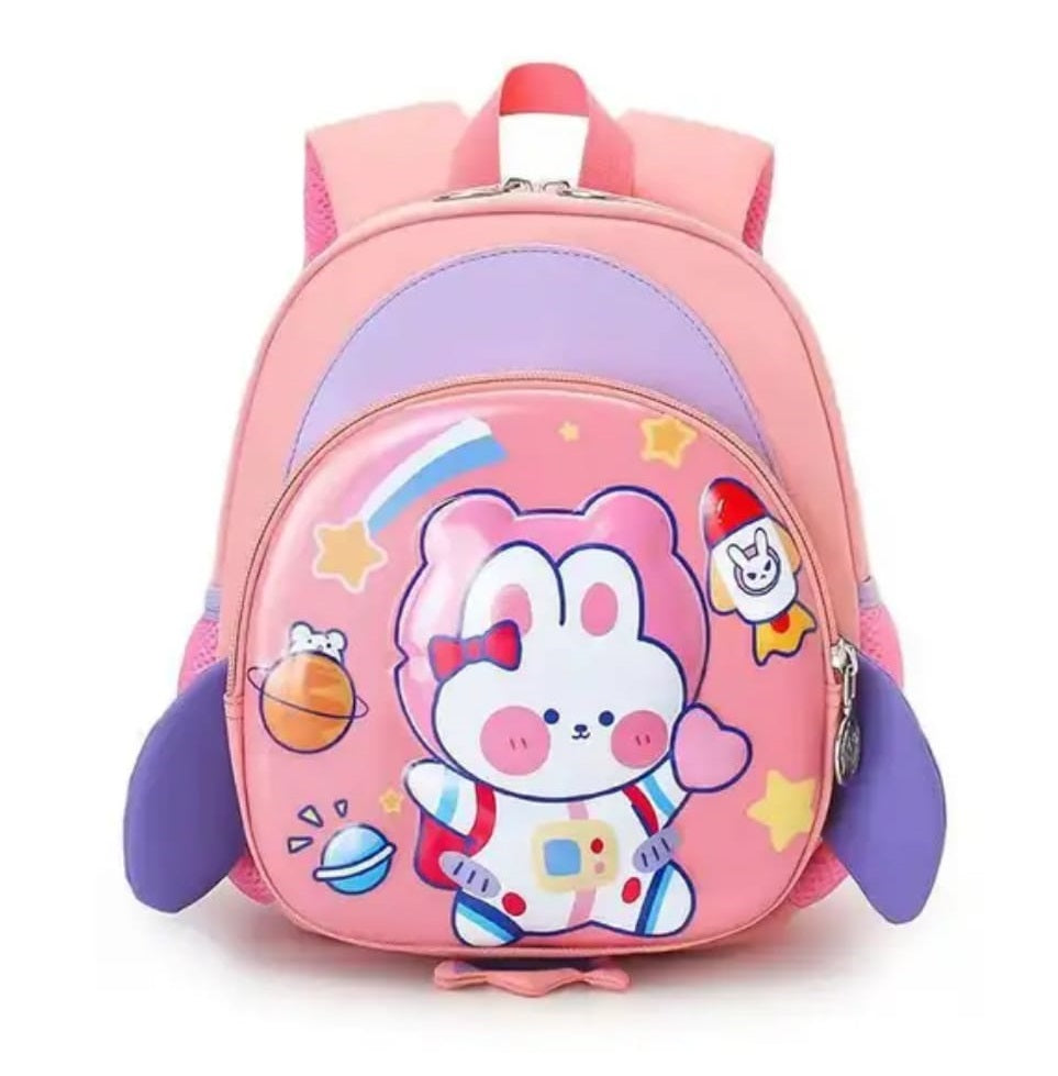 Buy MyneeMoe Fuzzy Bear Print Kindergarten Backpack for Little Explorers Pink & Purple - School Bag at MyneeMoe Online In India