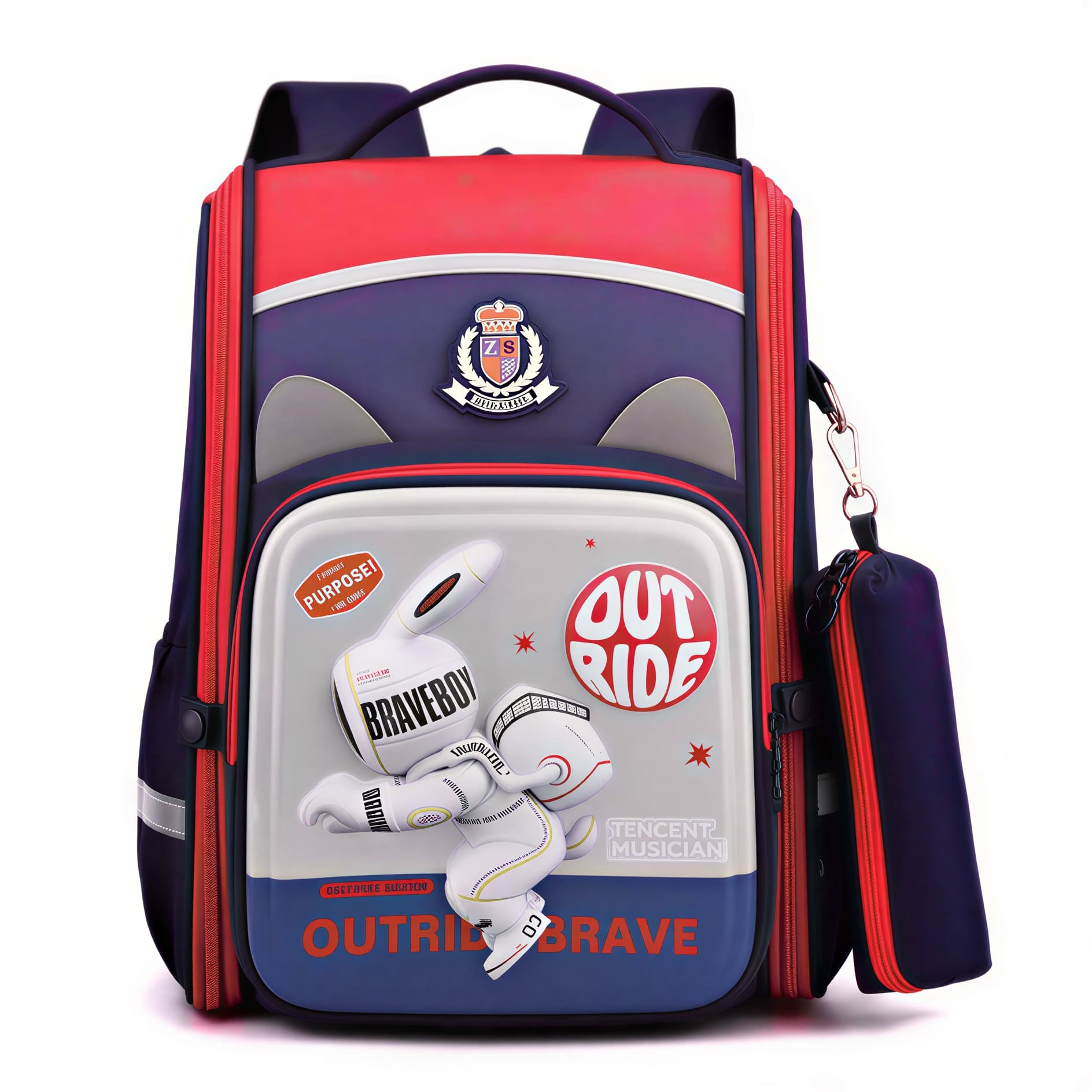 Buy MyneeMoe Young Minds Kids Backpack – Durable, Stylish & Spacious School Bag (Age 4–6Y) Blue & Red - at MyneeMoe Online In India