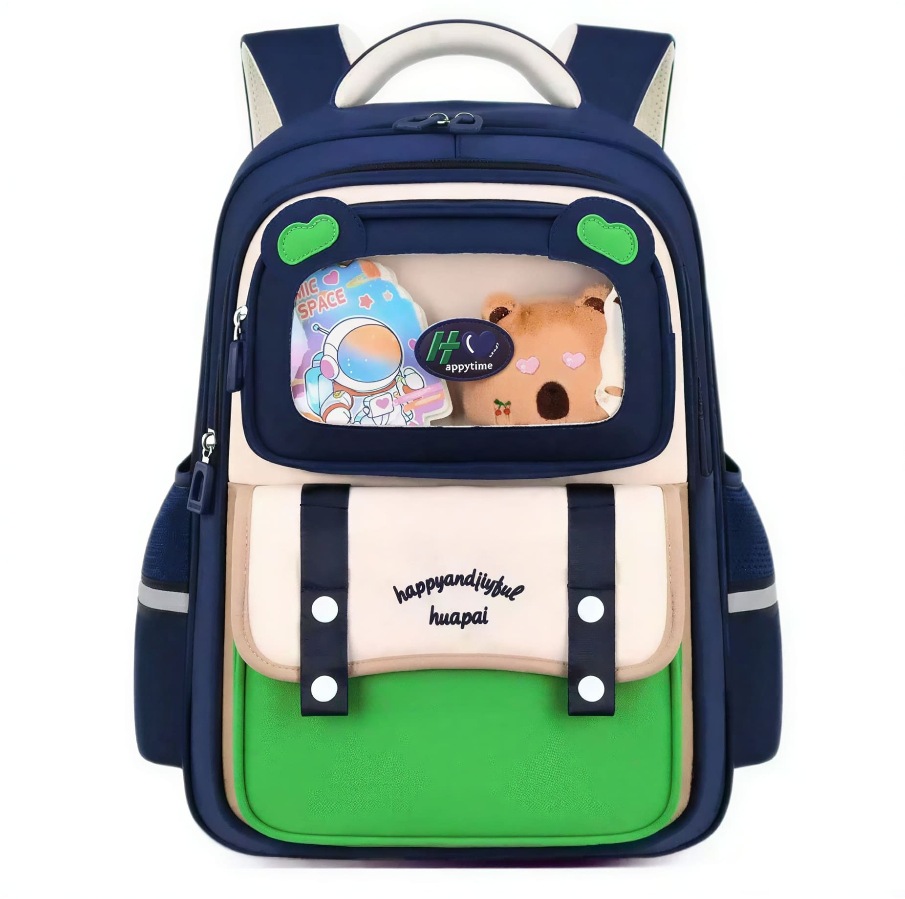 Buy MyneeMoe Explorer Kids School Backpack – Water-Resistant & Spacious School Bag (Blue & Green) Blue & Red - School Bag at MyneeMoe Online In India