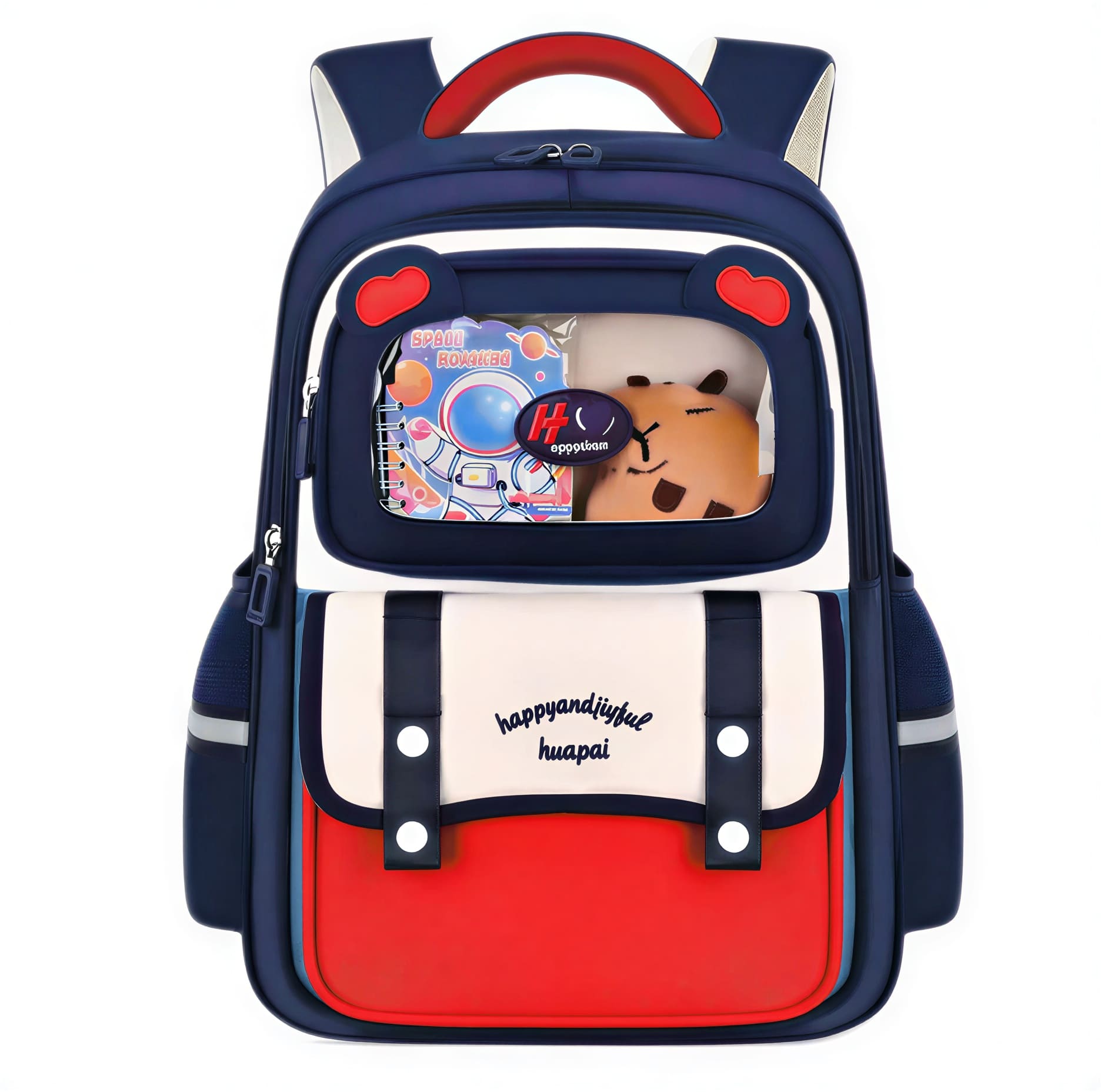Buy MyneeMoe Explorer Kids School Backpack – Water-Resistant & Spacious School Bag (Blue & Red) Blue & Red - School Bag at MyneeMoe Online In India