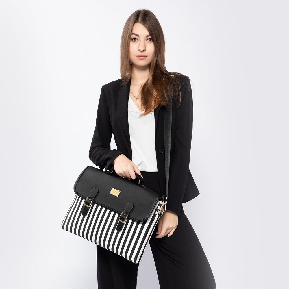 Buy MyneeMoe Lovevook Women's Laptop Bag Black - Elegant Design with Multiple Compartments Black - Laptop Bag at MyneeMoe Online In India