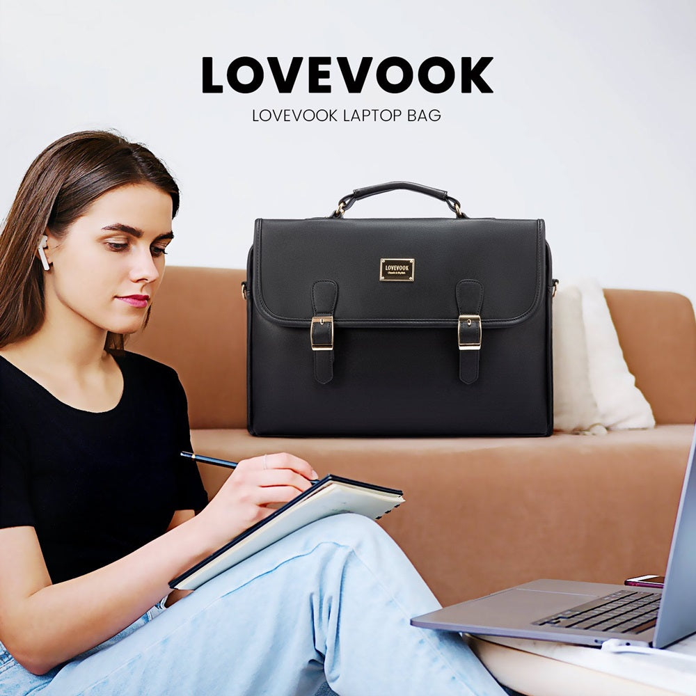 Buy MyneeMoe Lovevook Women's Laptop Bag Black - Spacious and Stylish Work Tote - Laptop Bag at MyneeMoe Online In India