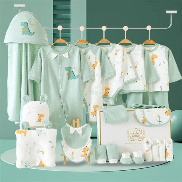 Buy Cute Dino 24 Piece Newborn Baby Gift Box – Adorable Baby Shower Essentials Dino-Green at Myneemoe Online In India