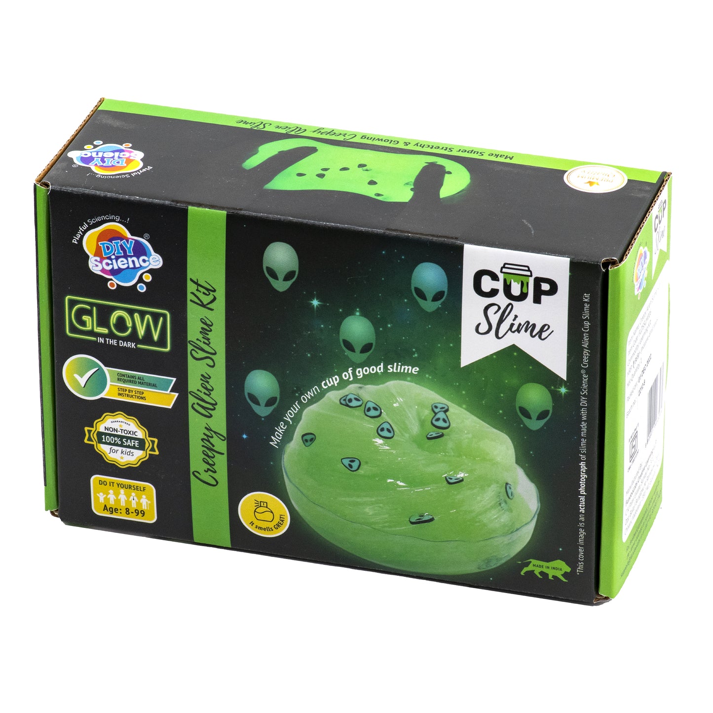 Buy Diy Science Creepy Alien Cup Slime Kit (Texture Glow in the Dark Slime) at Myneemoe Online In India