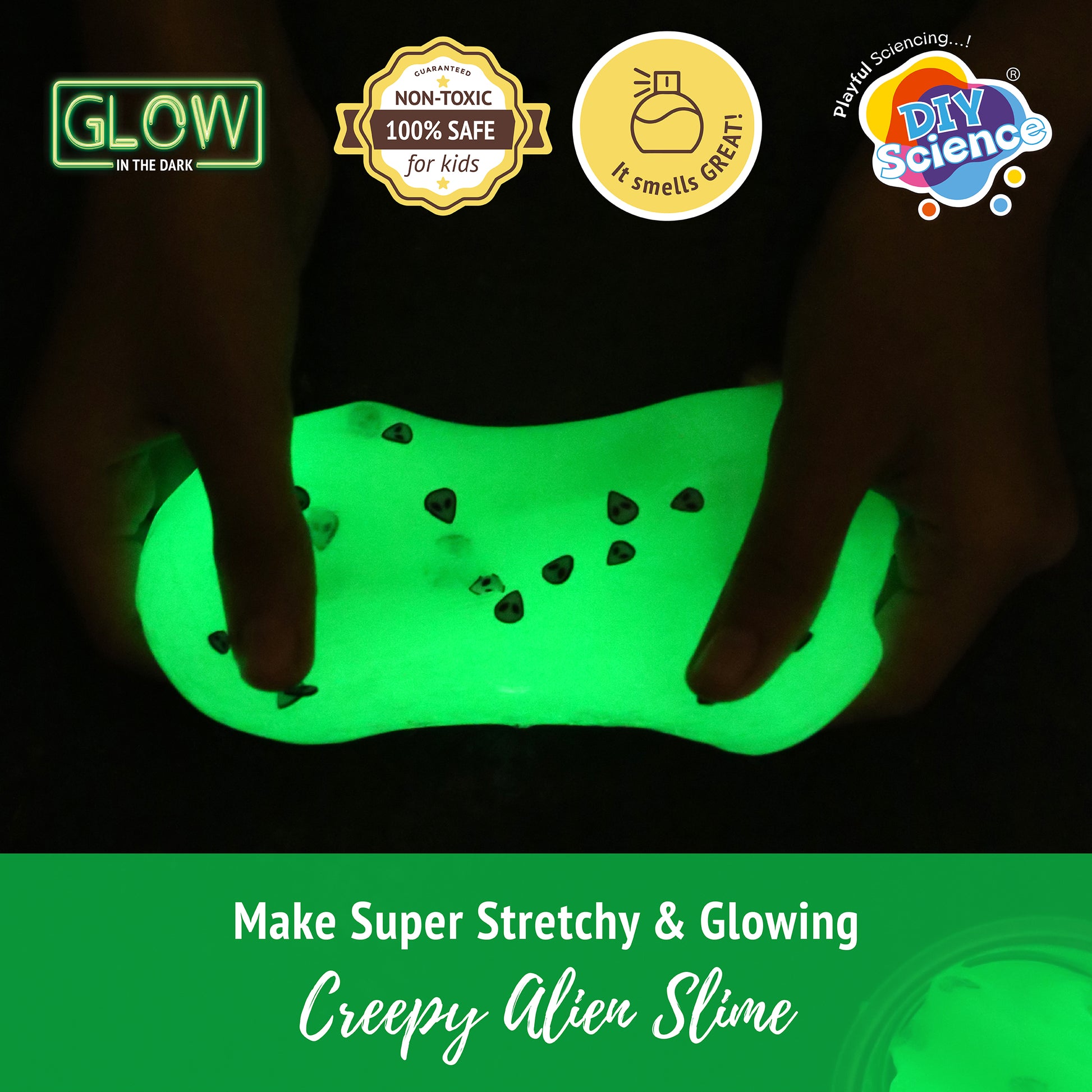 Buy Diy Science Creepy Alien Cup Slime Kit (Texture Glow in the Dark Slime) at Myneemoe Online In India