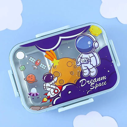 Buy Dream Space 3 Compartment Stainless Steel Bento Lunch Box at MyneeMoe Online In India