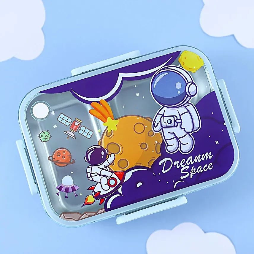 Buy Dream Space 3 Compartment Stainless Steel Bento Lunch Box Space at MyneeMoe Online In India