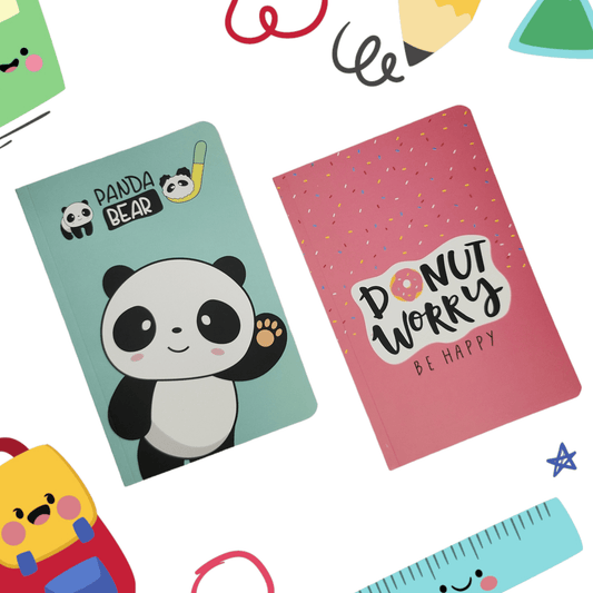 Buy PANDA & DONUT WORRY Notebook Combo (Pack Of 4) at Myneemoe Online In India