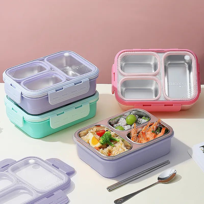 Buy Bite to Eat 3-Compartment Bento Lunch Box (620ml) at Myneemoe Online In India