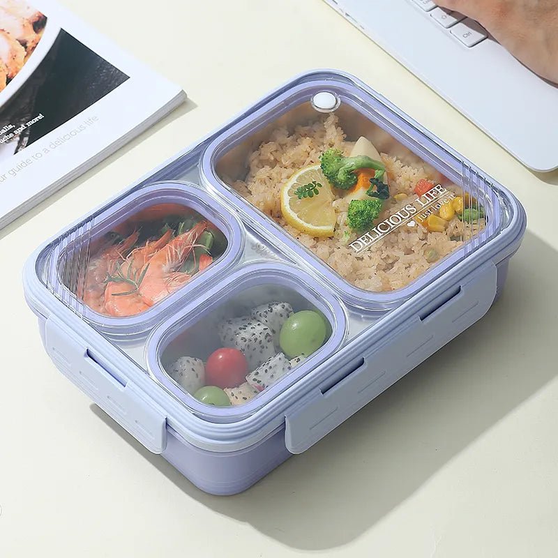 Buy Bite to Eat 3-Compartment Bento Lunch Box (620ml) at Myneemoe Online In India