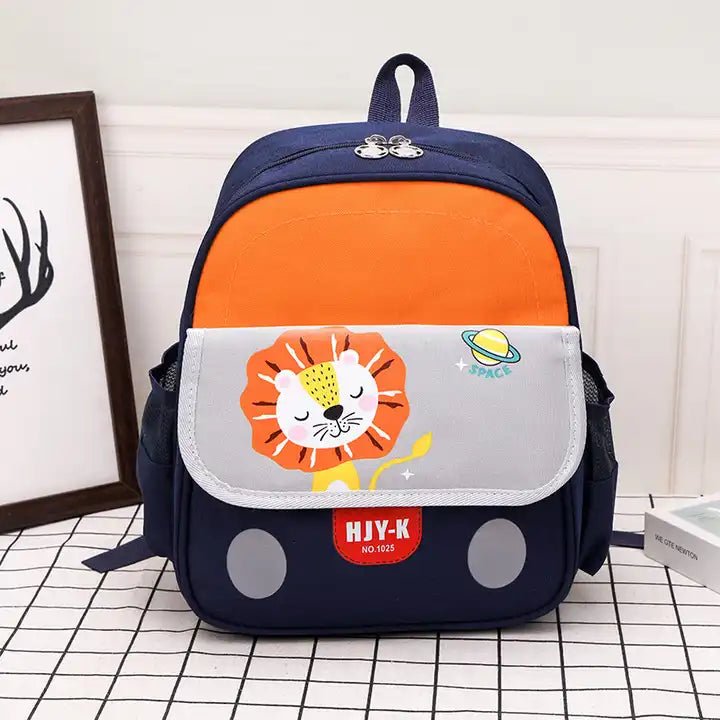 Buy Cute Jungle Theme Backpack Orange (Lion) at MyneeMoe Online In India