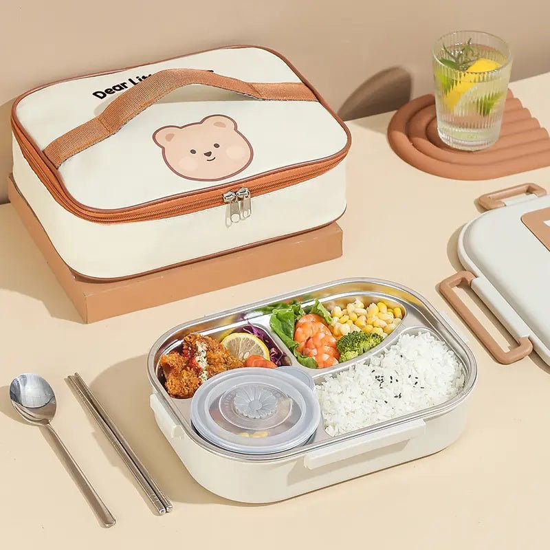 Dear Little Bear Stainless Steel Lunch Box /Tiffin with Matching