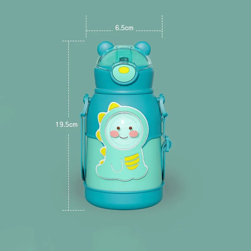 550ml 1 Cup With 2 Covers Children's Thermos Children's Portable Cute  Cartoon 316 Stainless Steel Water Bottle With Straw Children's School Water  Cup