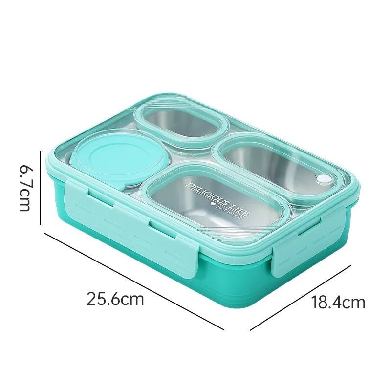 Buy Hearty Meal 4-Compartment Bento Lunch Box with Bowl at MyneeMoe Online In India